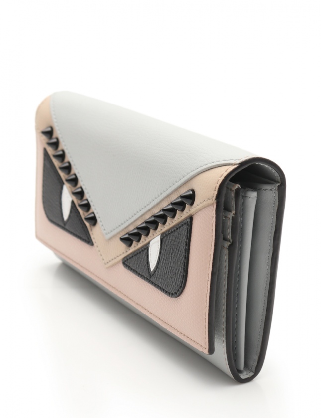 フェンディ FENDI 二つ折り長財布 モンスター バッグバグズ チェーン  