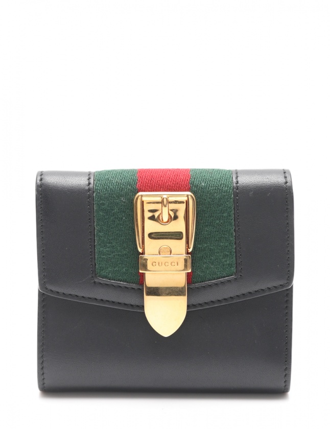 グッチ GUCCI 二つ折り長財布 シルヴィ エンブロイダリー 