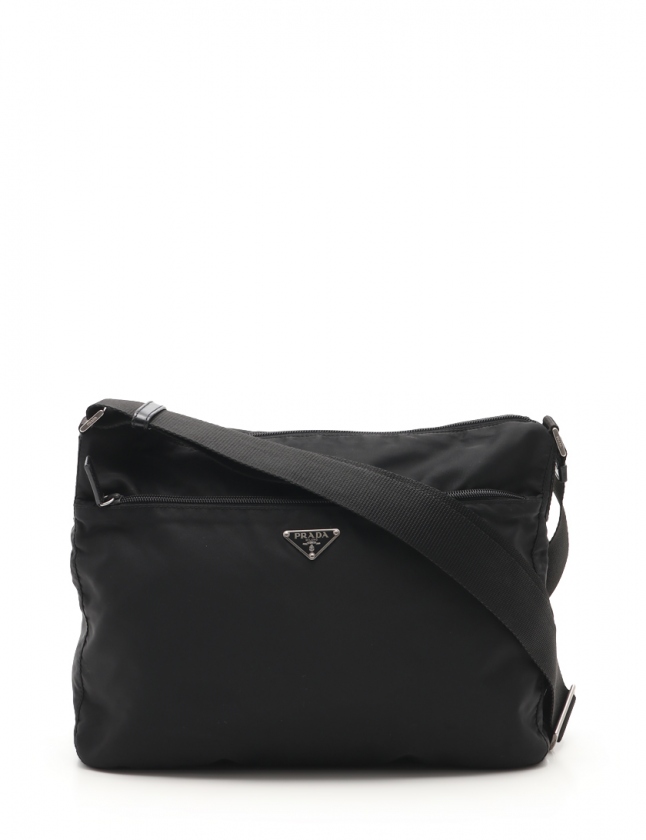 プラダ PRADA ショルダーバッグ 黒 BT0426 ナイロン レザー VELA SPORT  