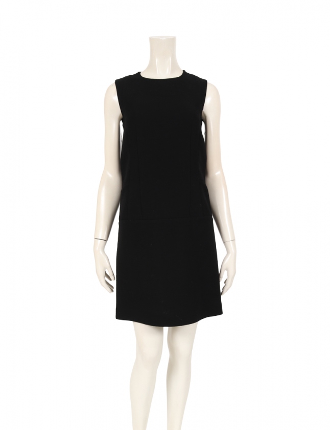 マルニ Marni ワンピース 黒 38 ノースリーブ ひざ丈 無地 S ウール レディース 114 ベクトルパーク