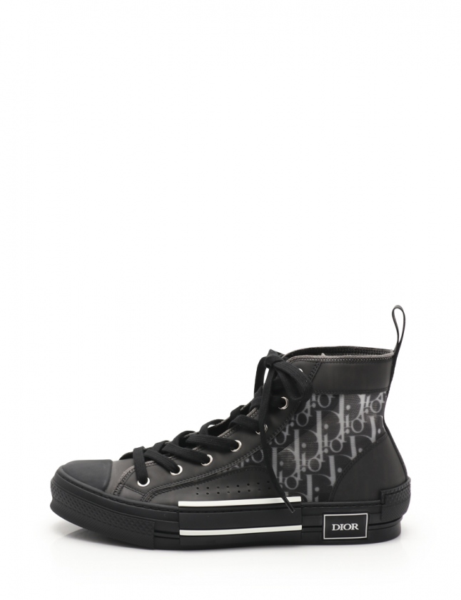 ディオールオム Dior HOMME ハイカットスニーカー 黒 41 シューズ 26cm 