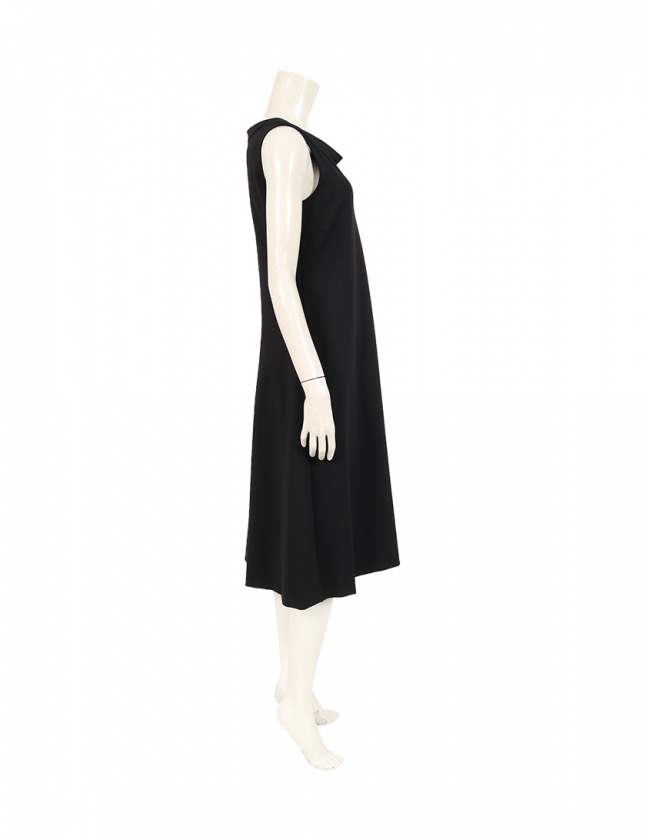 イヴサンローラン YVES SAINT LAURENT ワンピース 黒 36 ノースリーブ 