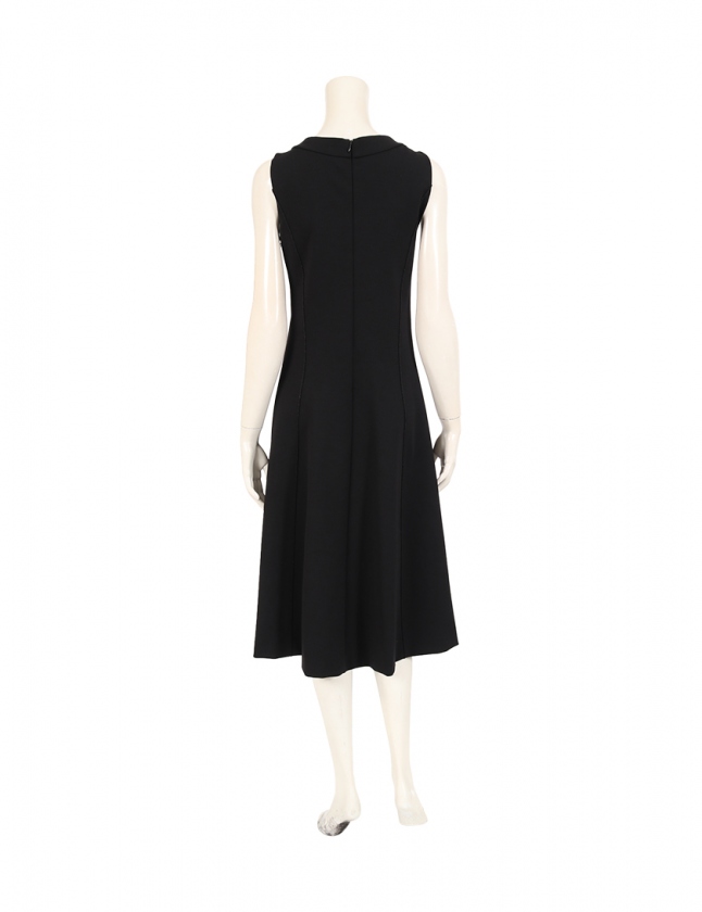 イヴサンローラン YVES SAINT LAURENT ワンピース 黒 36 ノースリーブ  