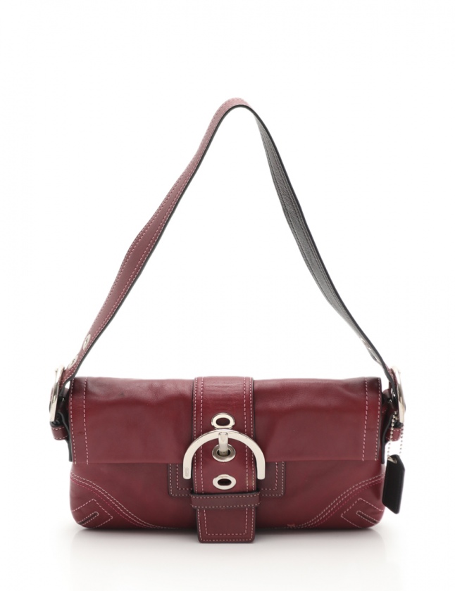 コーチ COACH ワンショルダーバッグ ソーホー デミフラップ ボルドー 