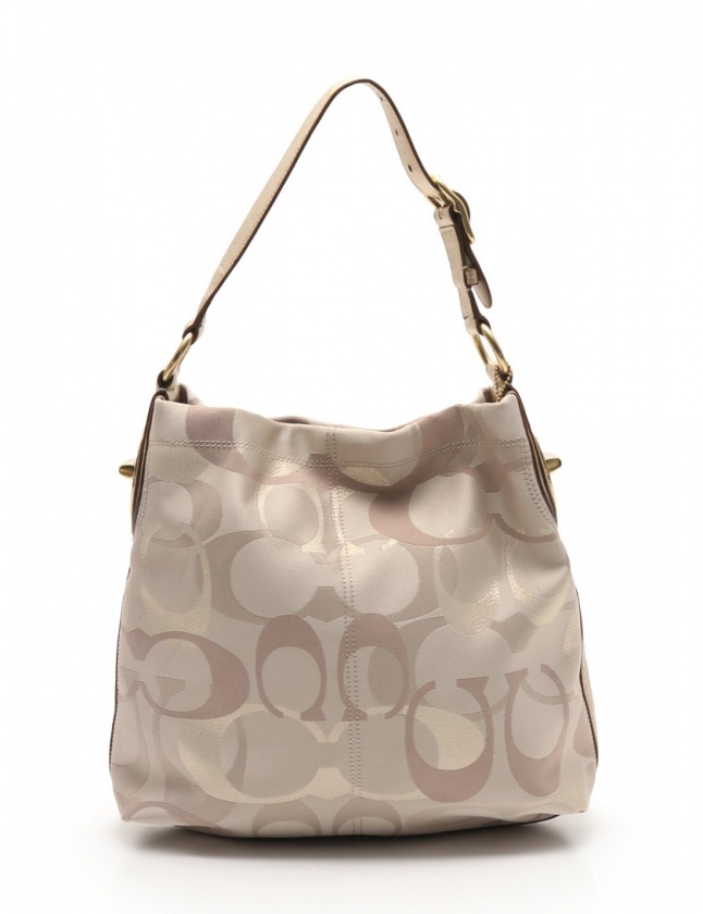 コーチ COACH ショルダーバッグ シグネチャー ベージュ ゴールド  