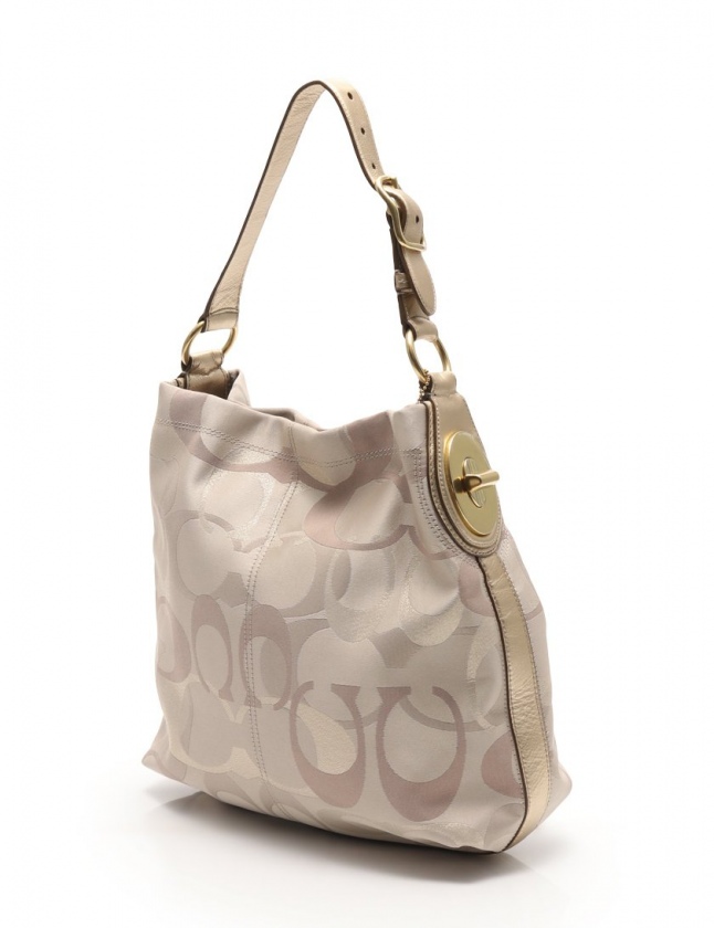 コーチ COACH ショルダーバッグ シグネチャー ベージュ ゴールド  