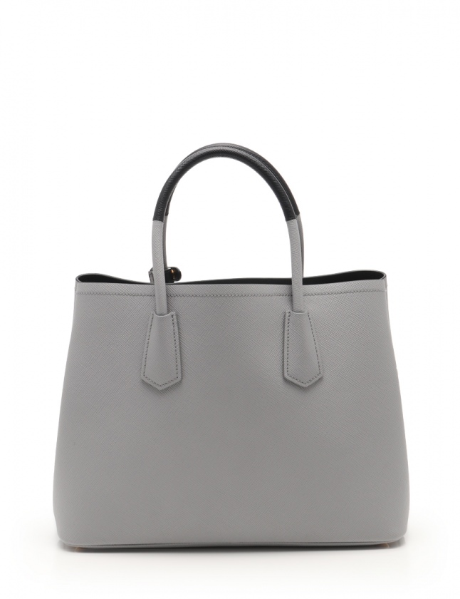 品】ギャランティカード有：PRADA プラダ サフィアーノ グレー トート