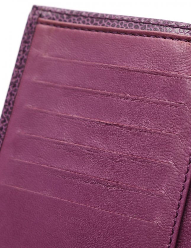 シャネル CHANEL 三つ折り財布 ココマーク 紫 小物 キャビアスキン