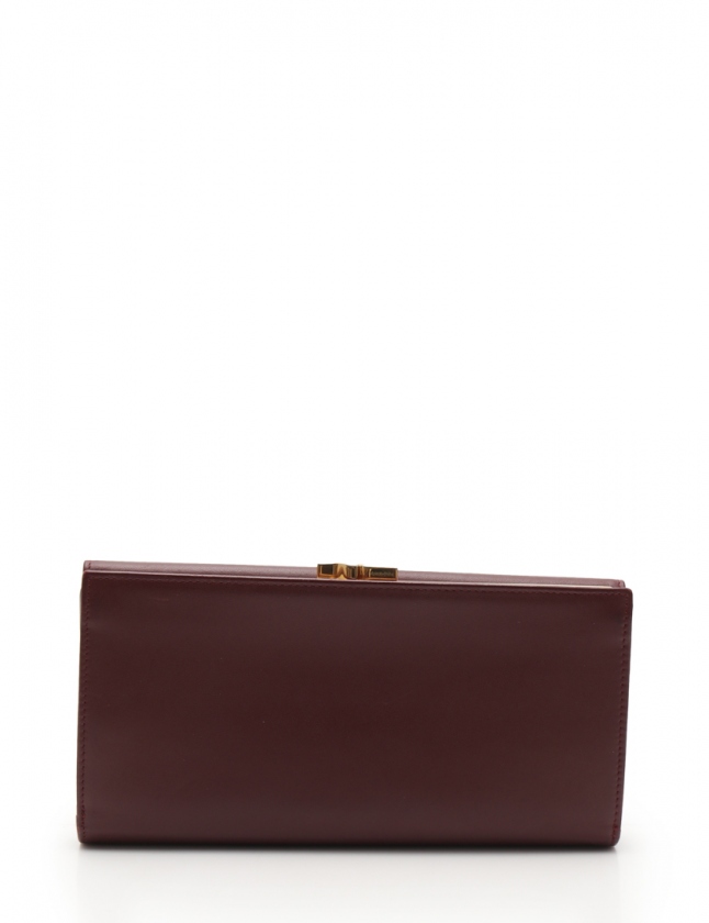 ⭐️未使用品⭐️　カルティエ　マストライン　長財布　がま口　ボルドー　レザー Cartier カルティエ マストライン レザー がま口 長財布