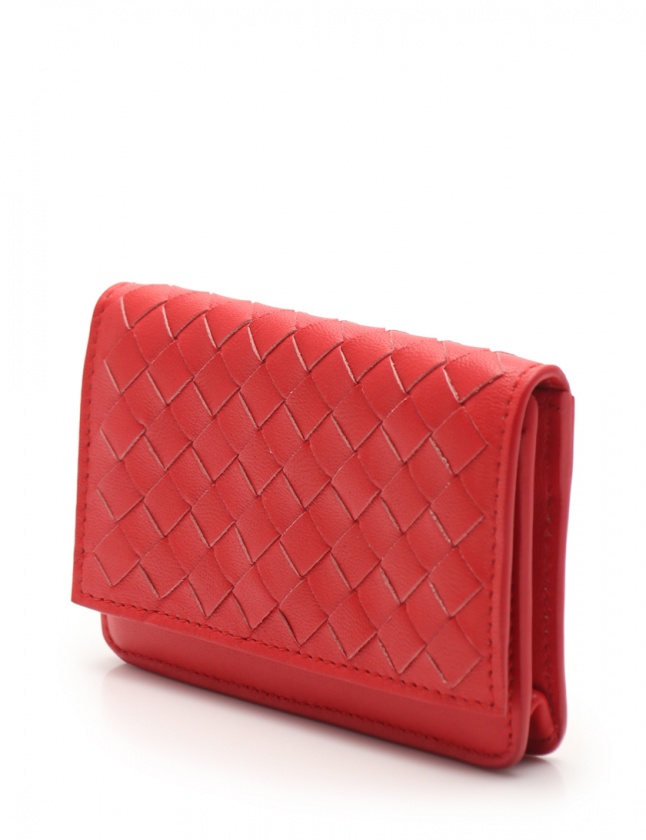 BOTTEGA VENETA 赤 レザー 名刺入れ ボッテガヴェネタ BOTTEGA VENETA 名刺入れ カードケース