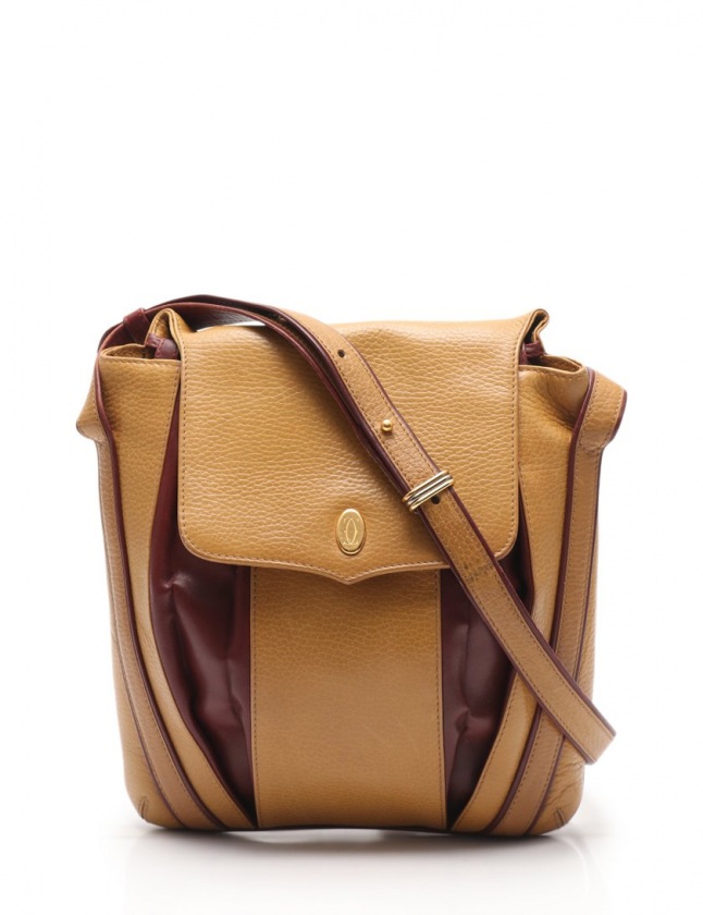 Cartier ブラウンレザーショルダーバッグ Cartier(カルティエ