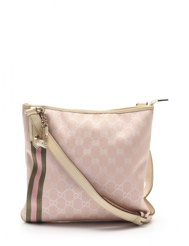 グッチ GUCCI ショルダーバッグ GGキャンバス シェリーライン ピンク 