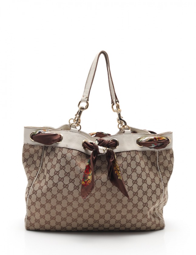 GUCCI ベージュ キャンバス トートバッグ グッチ GUCCI トートバッグ GGキャンバス ベージュ アイボリー