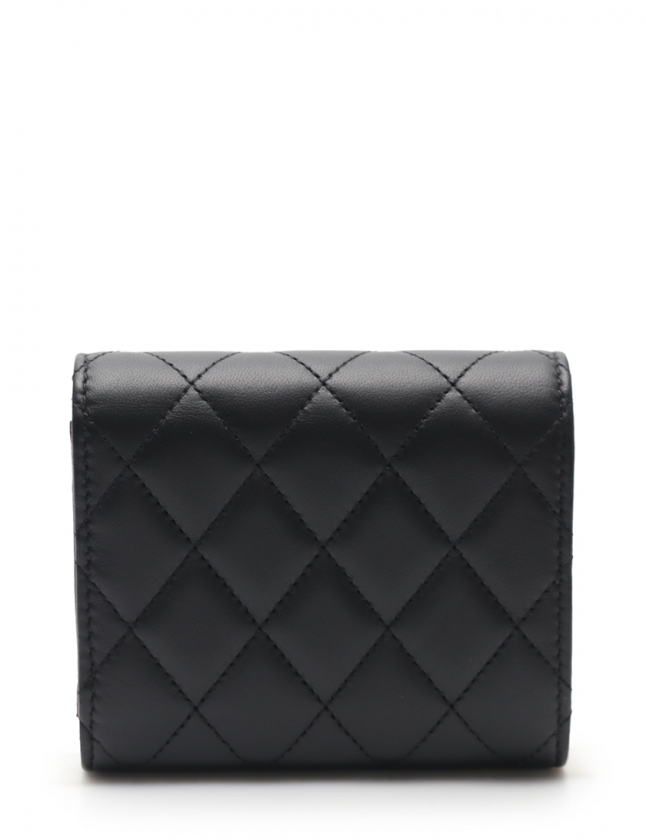 シャネル CHANEL 三つ折り財布 マトラッセ ココマーク 黒 小物  