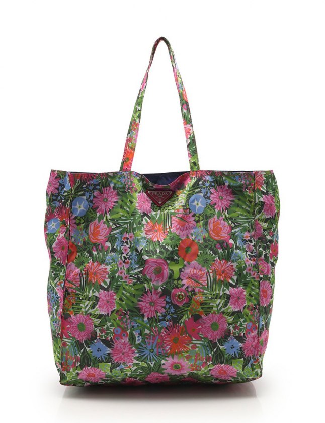 プラダ PRADA トートバッグ 1BG626 - ナイロン 黒×レッド×マルチ エコ