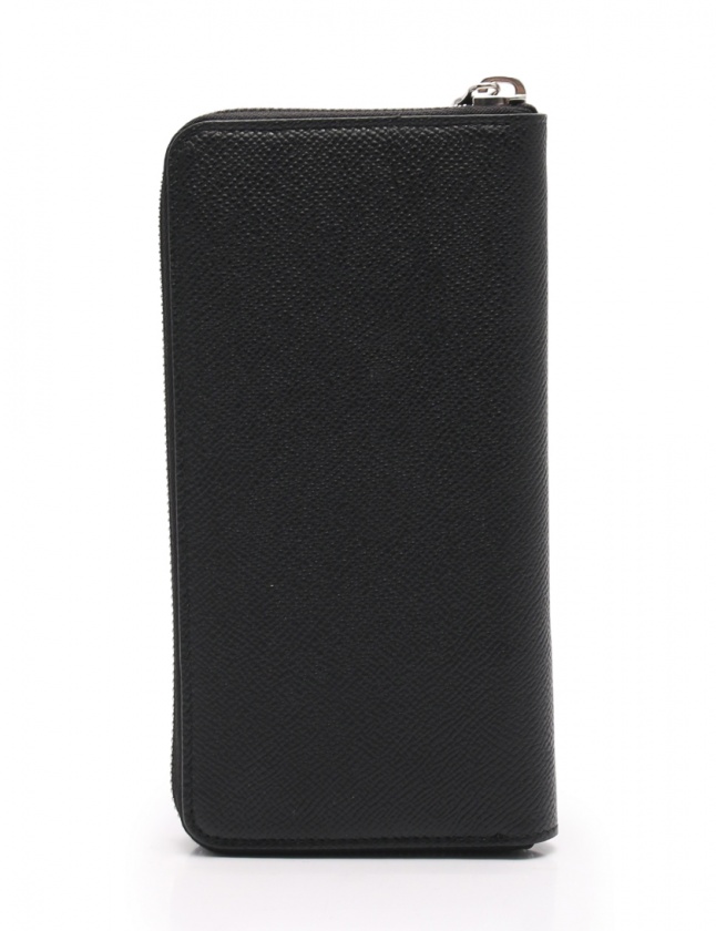 ダンヒル dunhill ラウンドファスナー長財布 黒 小物 レザー WINDSOR