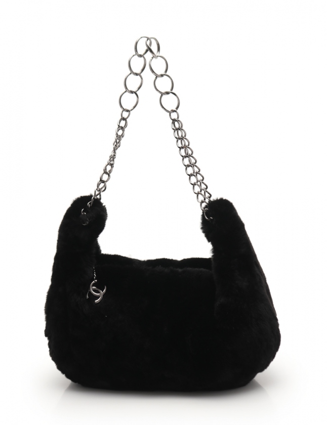 シャネル CHANEL チェーンショルダーバッグ ココマーク 黒 リアル  