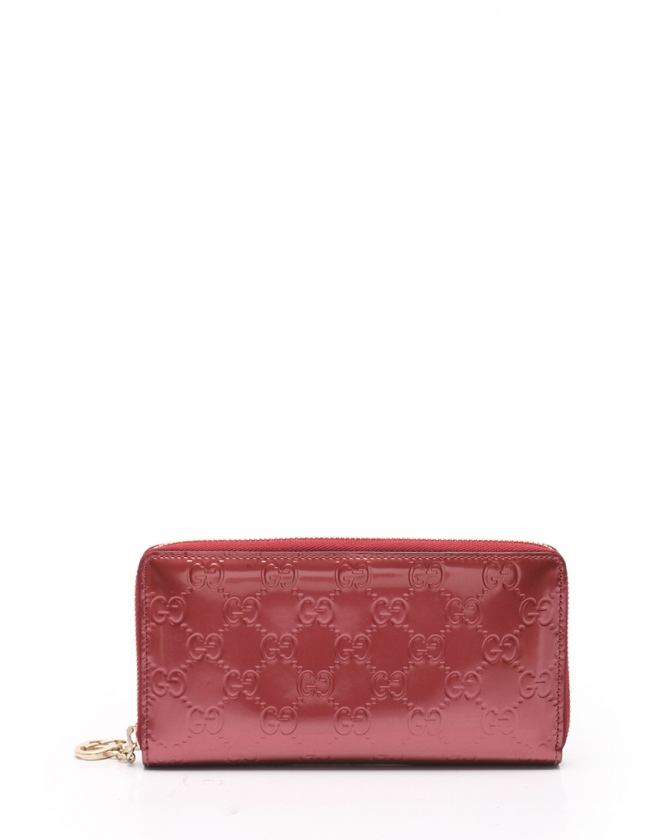 グッチ GUCCI ラウンドファスナー長財布 グッチシマ ラブリー ピンク 