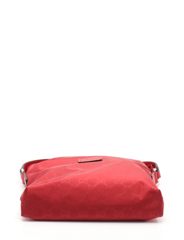 グッチ GUCCI ショルダーバッグ GG柄 赤 510342 ナイロン レザー 