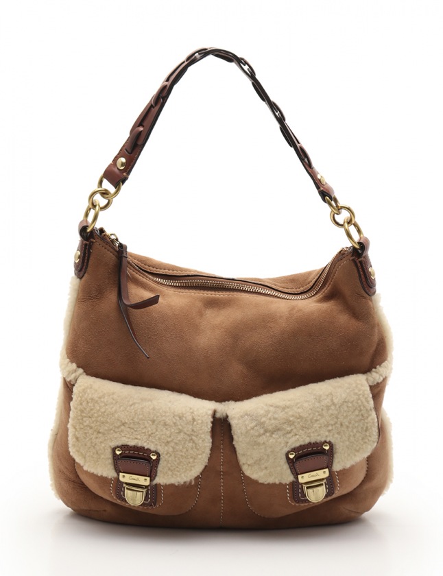 コーチ COACH ワンショルダーバッグ ベージュ 21228 ムートン 