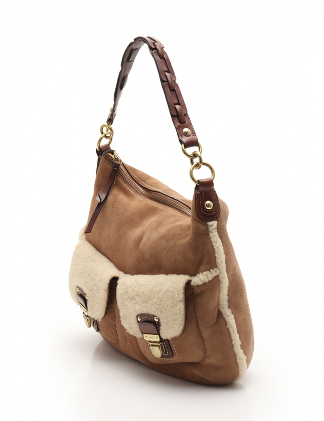 コーチ COACH ワンショルダーバッグ ベージュ 21228 ムートン 