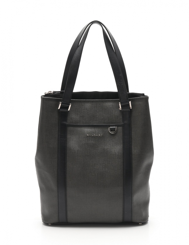 ブルガリ Bvlgari トートバッグ ウィークエンド ダークグレー 黒 Pvc レザー メンズ 114 ベクトルパーク