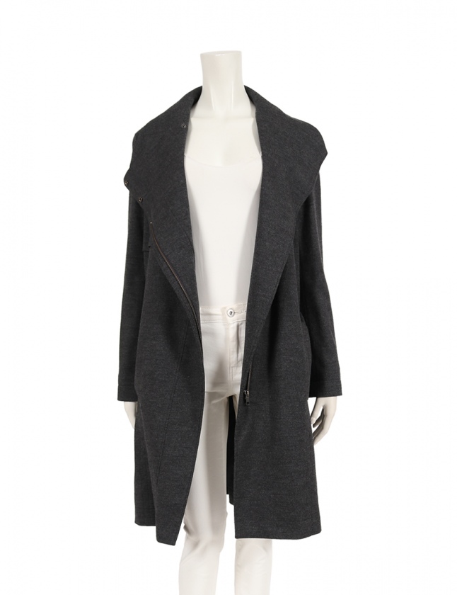 ヘルムートラング HELMUT LANG ロングコート グレー S アウター ウール 