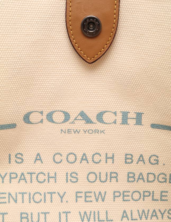 コーチ COACH トートバッグ ホース アンド キャリッジ 花柄 ベージュ 