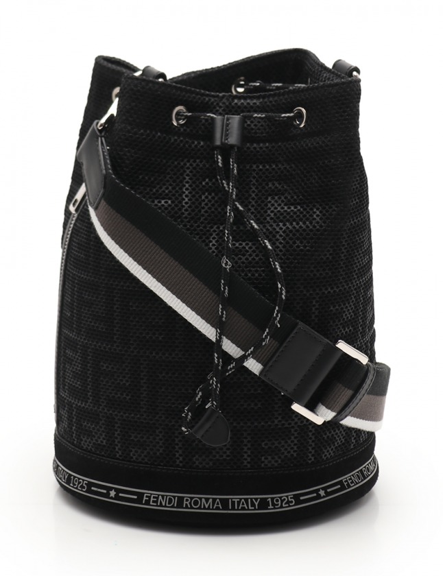 フェンディ FENDI ショルダーバッグ モン トレゾール 黒 グレー 7VA450