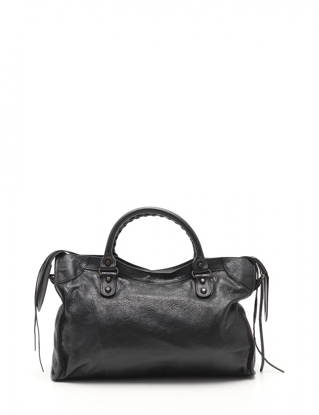 美品✨ BALENCIAGA 2way ショルダーバッグ あかる ザシティ レザー 黒