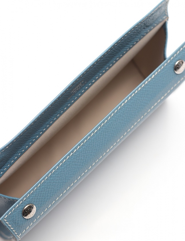 エルメス HERMES ポーチ カロPM ブルージーン 小物 クシュベル □D刻印 
