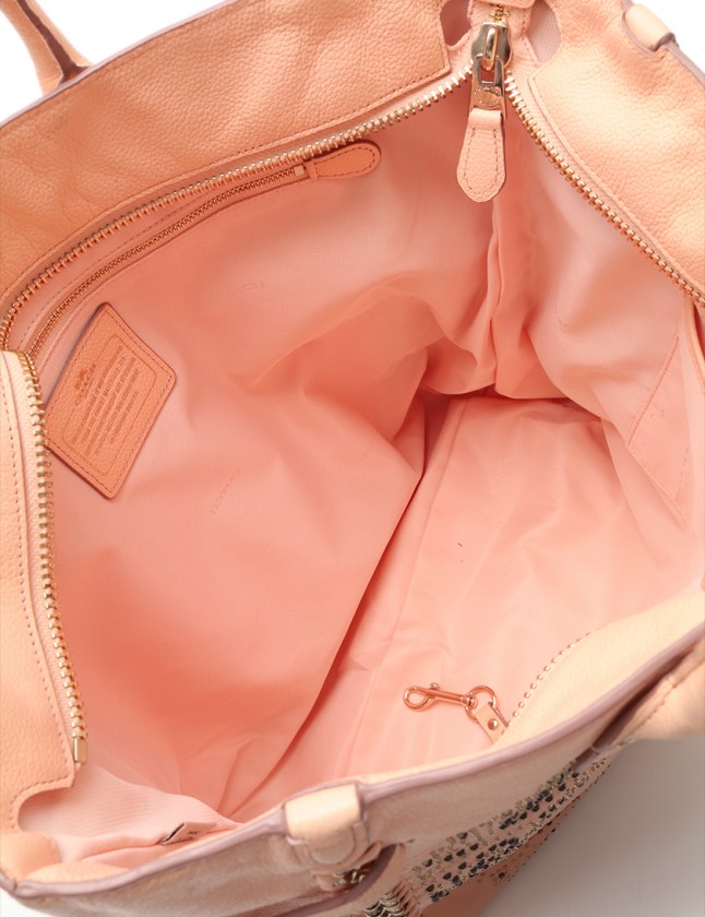 コーチ COACH トートバッグ スタッズ トール テイタム ピンクベージュ 
