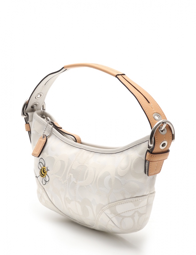 コーチ COACH ハンドバッグ シグネチャー 白 アイボリー ベージュ 5064 