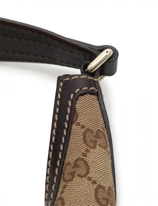 グッチ GUCCI ショルダーバッグ GGキャンバス 茶 181500