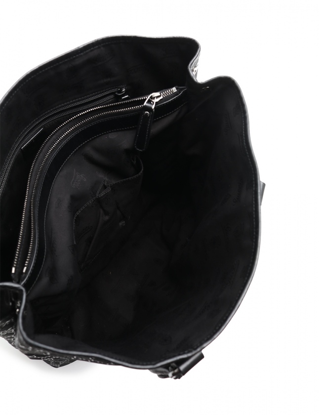 グッチ GUCCI トートバッグ GGインプリメ 黒 223668 PVC レザー メンズ