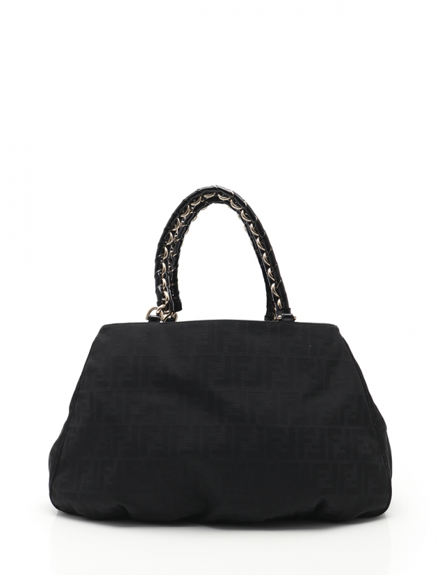 フェンディ FENDI チェーントートバッグ ミア ズッカ 黒 8BR616 