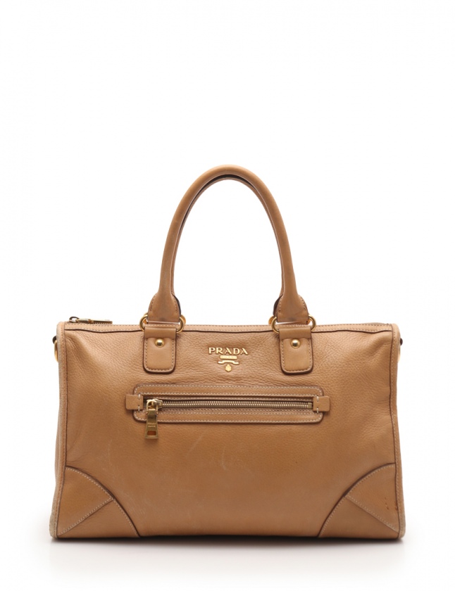 プラダ PRADA トートバッグ ショルダーバッグ ベージュ BL0639 レザー 