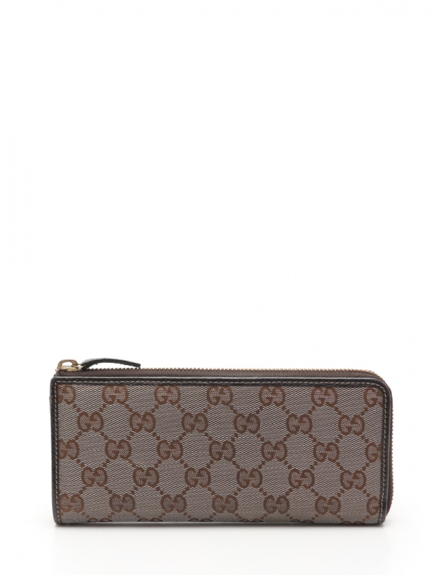 グッチ GUCCI L字ファスナー長財布 GG柄 グレー 小物 268917 