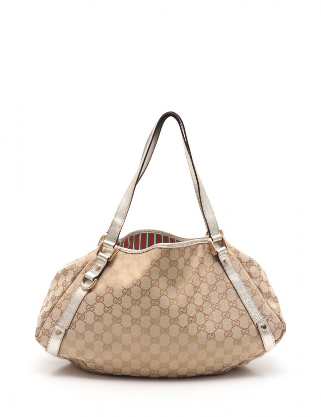 グッチ GUCCI ショルダーバッグ GGキャンバス アビー ベージュ