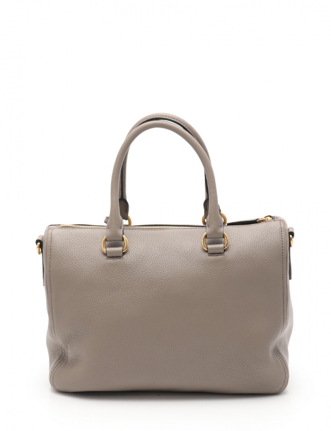 プラダ PRADA ミニボストン ハンドバッグ ショルダーバッグ グレー 