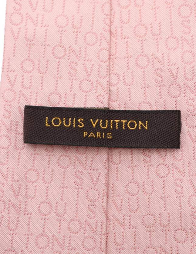 現行タグ　LOUIS VUITTON ルイヴィトン　ネクタイ　総柄　ピンク ルイヴィトン LOUIS VUITTON ネクタイ ワイドタイ ピンク 小物