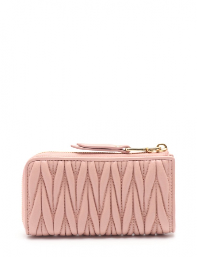 ミュウミュウ miumiu キーケース マテラッセ ピンク 小物 レザー