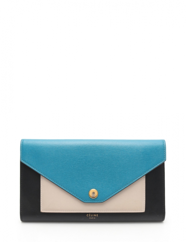 セリーヌ CELINE 三つ折り長財布 ポケット トライフォールデッドマルチ  
