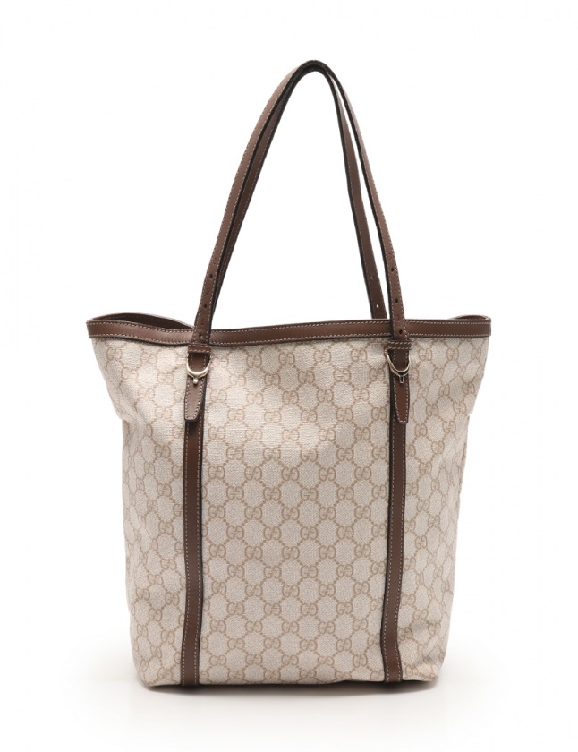 グッチ GUCCI トートバッグ GGスプリーム ベージュ ブラウン 