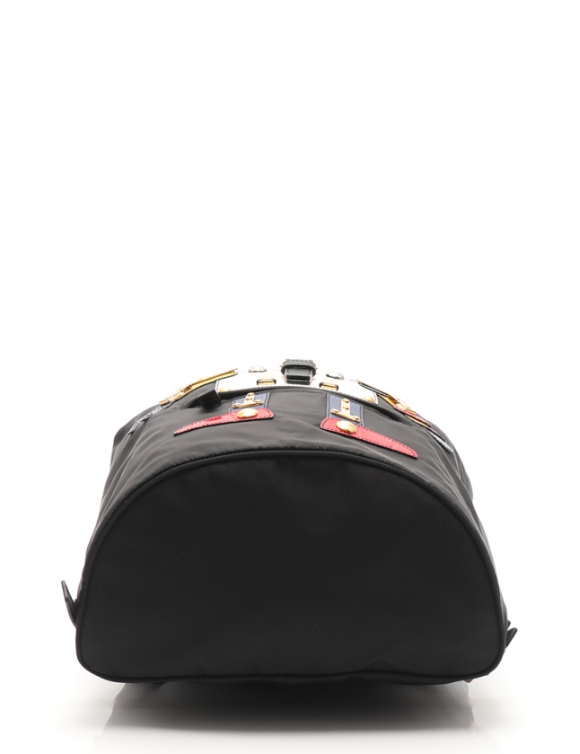 プラダ PRADA リュック バックパック 黒 マルチカラー 1BZ032 ナイロン
