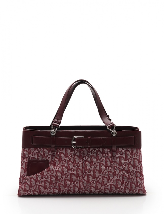 Dior ヴィンテージ トロッター キャンバス レザー ハンドバッグ