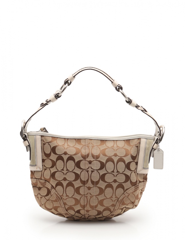 コーチ COACH ワンショルダーバッグ シグネチャー ホーボー ベージュ 
