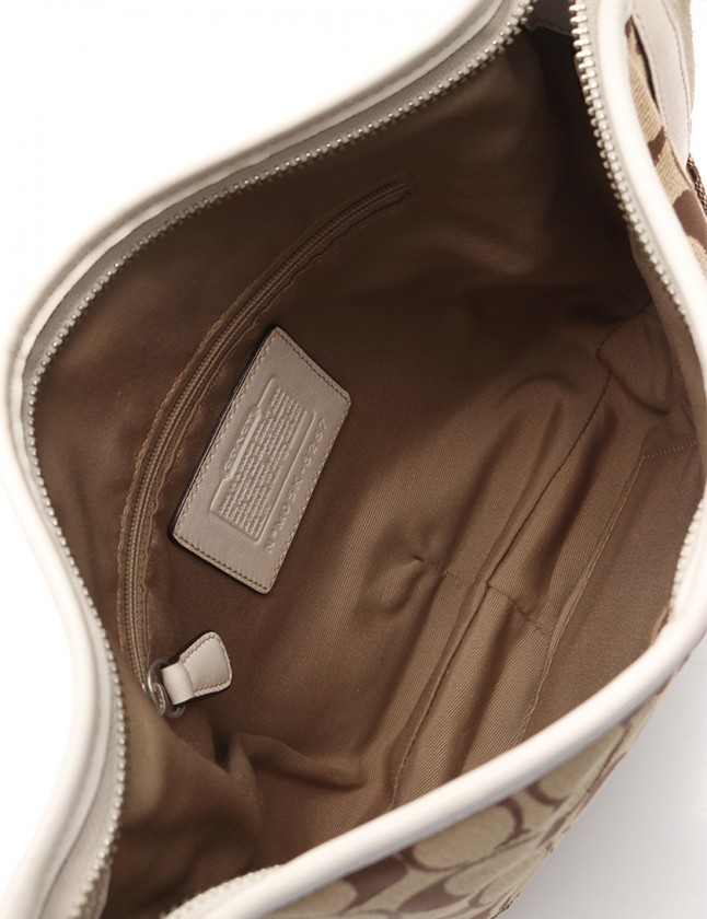 COACH コーチ ホーボー シグネチャー ワンショルダー キャンバス レザー COACH コーチ スモール ホーボー ワンショルダーバッグ ミニ