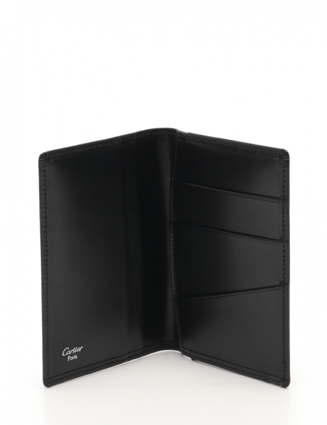 Cartier カルティエ パシャ レザー カードケース メンズ ブラック
