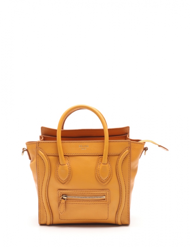 セリーヌ 出る ハンドバッグ CELINE ナノショッパー ラゲージ ベージュ 